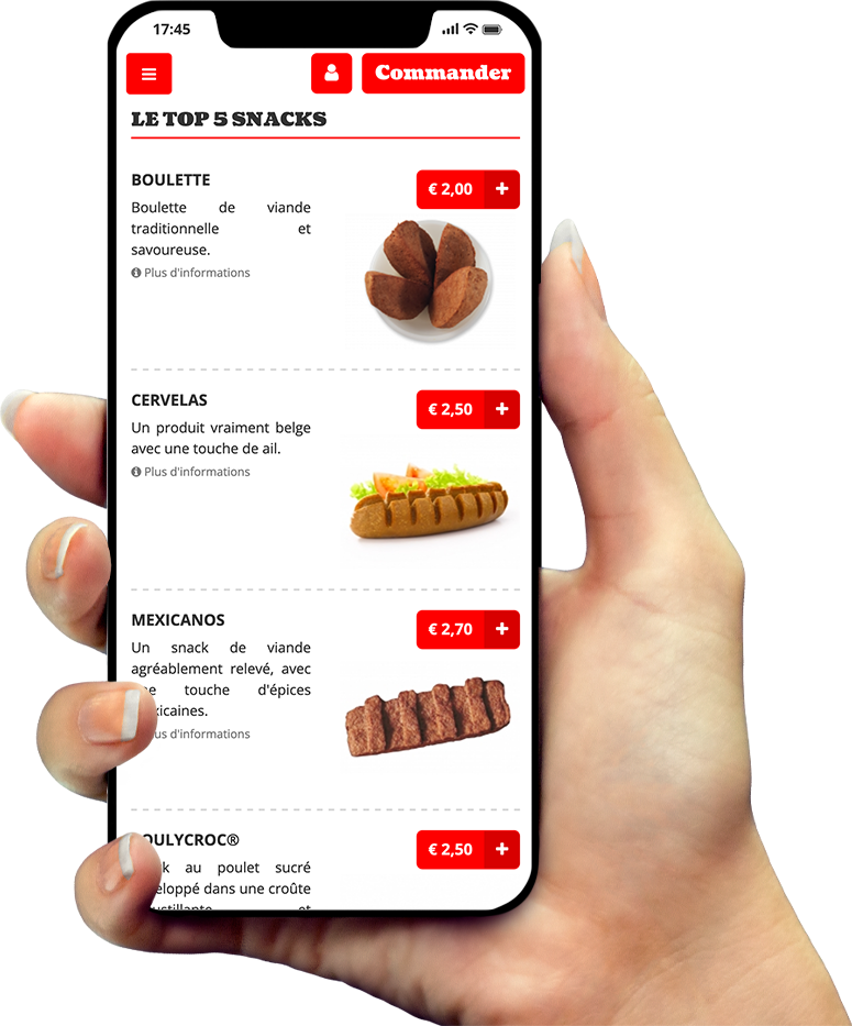 Exemple de notre application sur smartphone